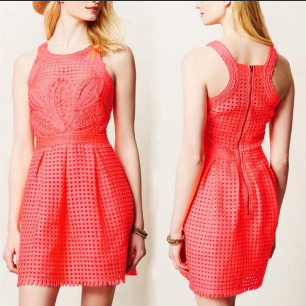 Anthropologie Baraschi Neon Dress
